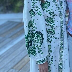 FARM Rio Green Floral Maxi Dress